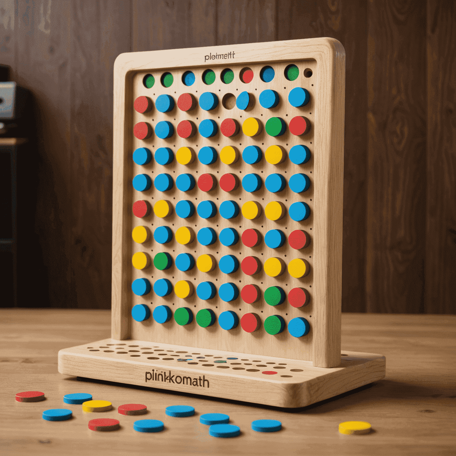 PlinkoMath logo featuring a Plinko board with mathematical symbols