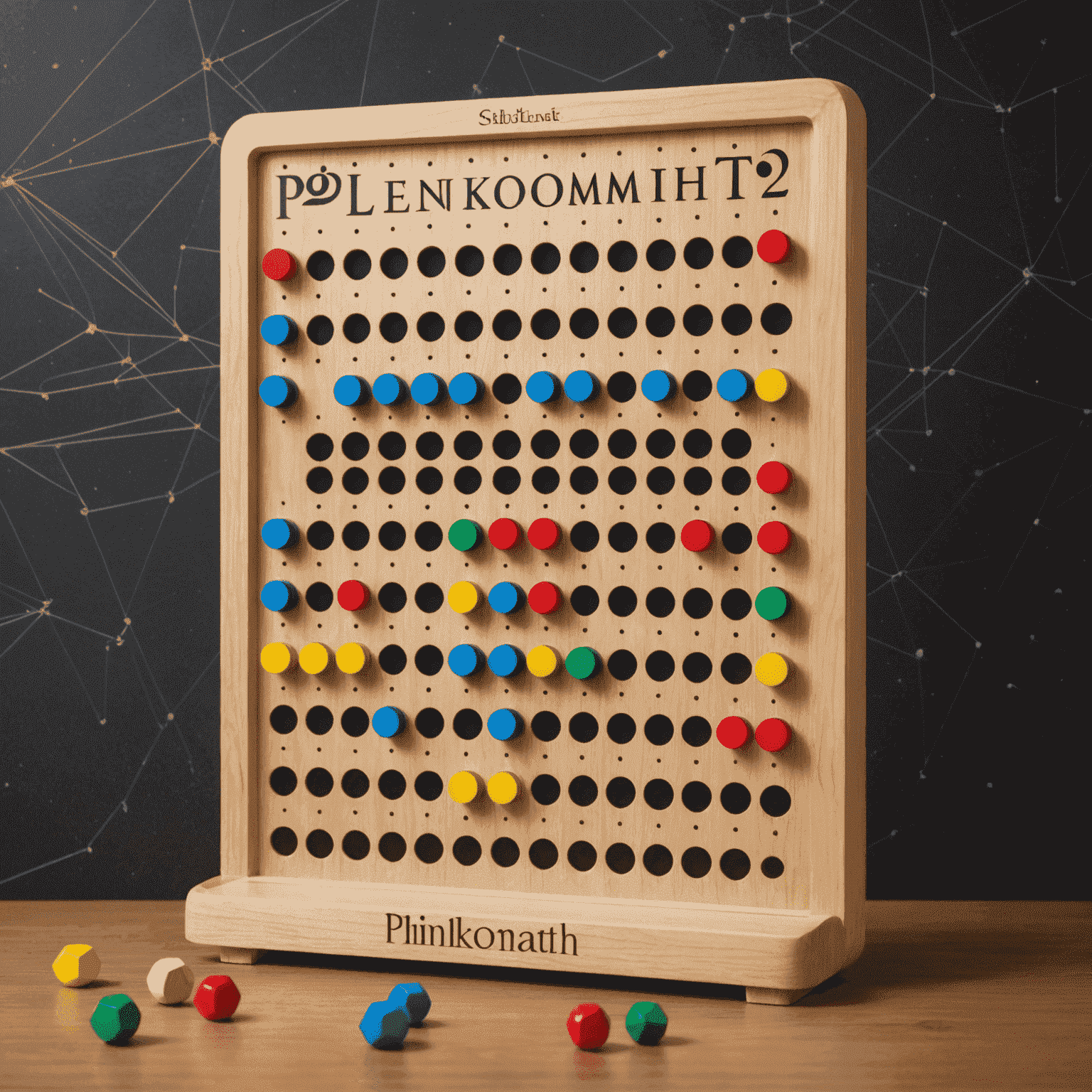PlinkoMath logo featuring a Plinko board with mathematical symbols