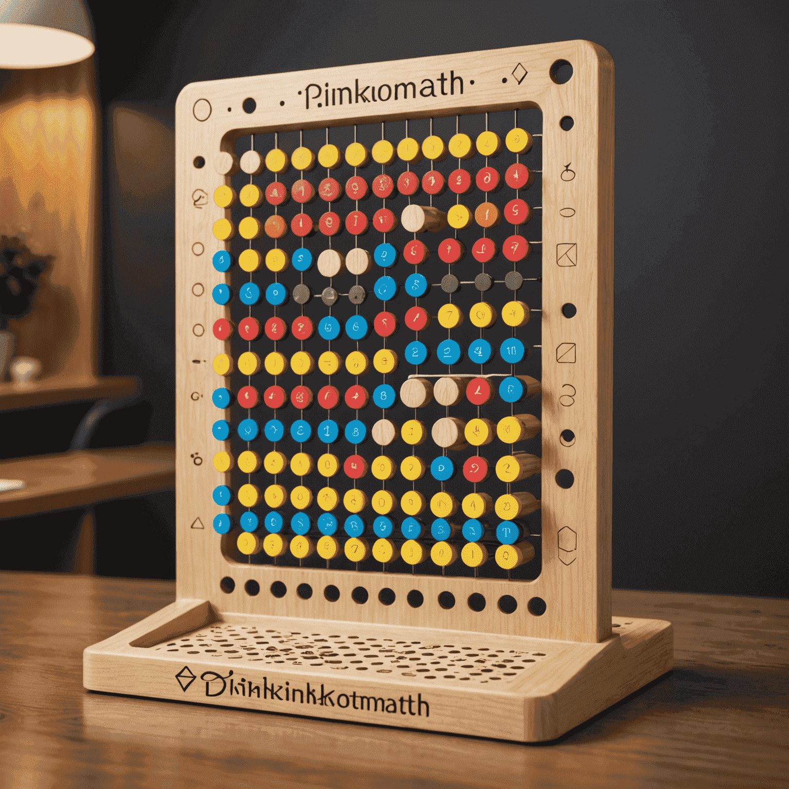 PlinkoMath logo featuring a Plinko board with mathematical symbols